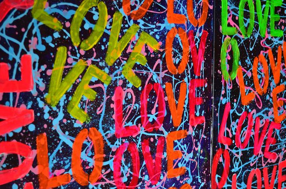 First Love1- Diptych Pop art