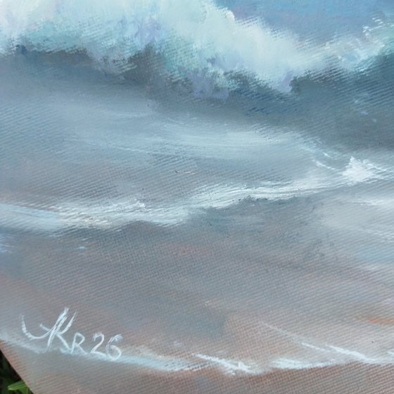 Evening Light – Pink Horizon and Ocean