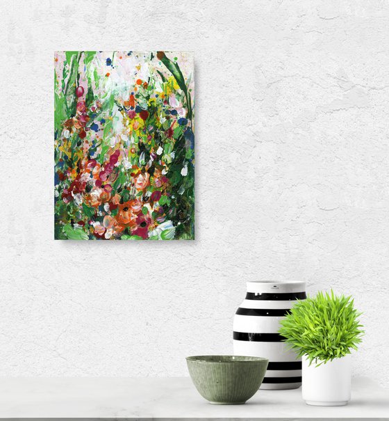Garden Of Enchantment 4 - Floral Landscape Painting by Kathy Morton Stanion