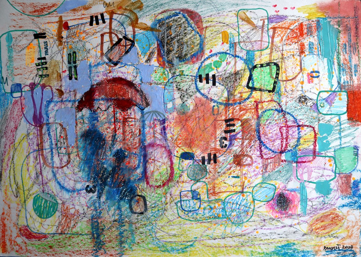 Impressionistic Botanical Acrylic Painting By Rakhmet Redzhepov, 23 X 17", Fantasy With Flowers 142, Original Artwork