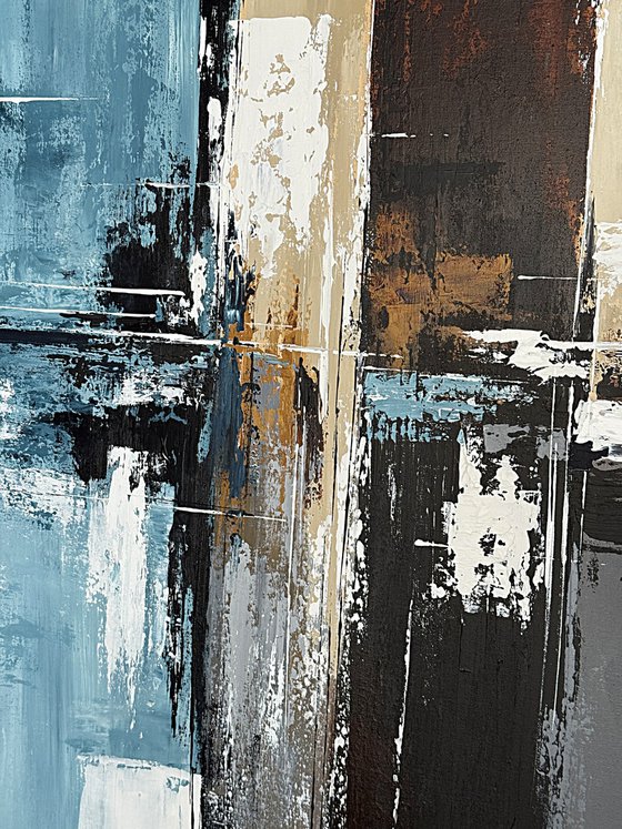 Azure Divide in Neutral Tones