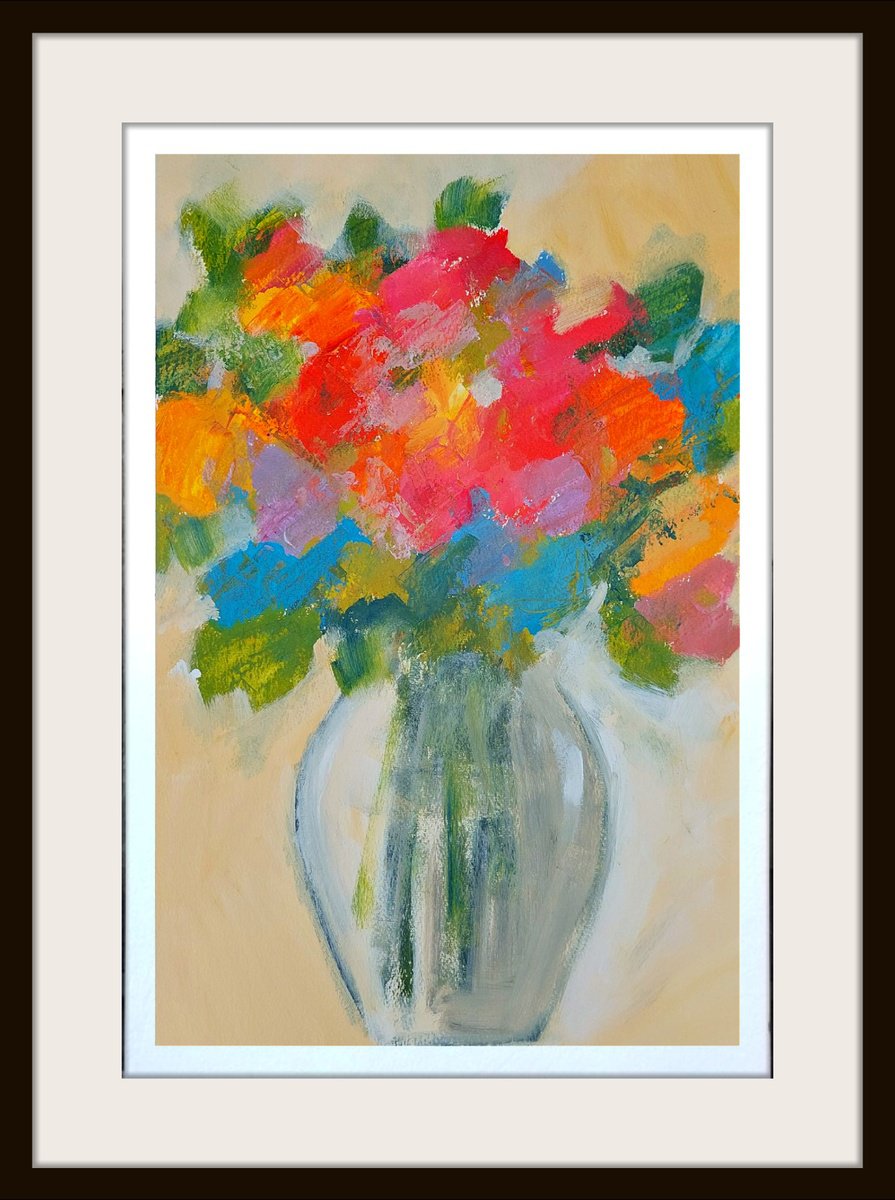A Vase of Summer Flowers by Jan Rippingham