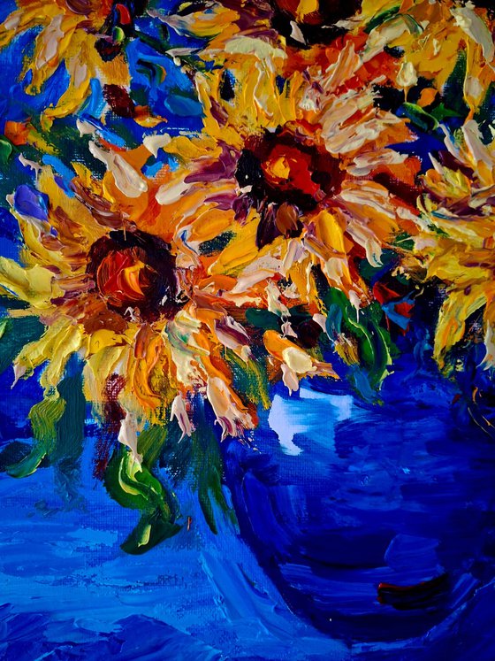 Still life with sunflowers