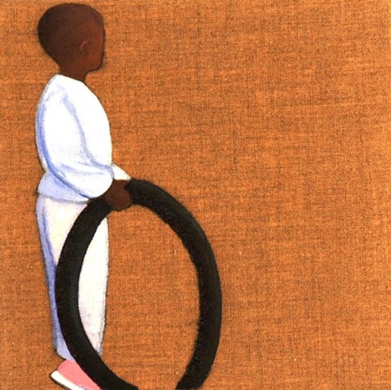 Africa Journal: Boy with Tyre 1