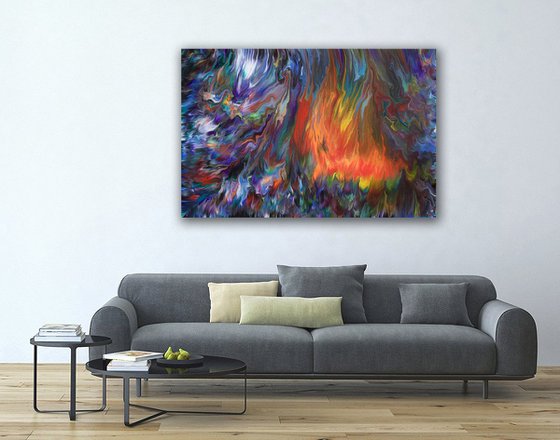 Wild Fire, Free Shipping Worldwide, Original Abstract Painting