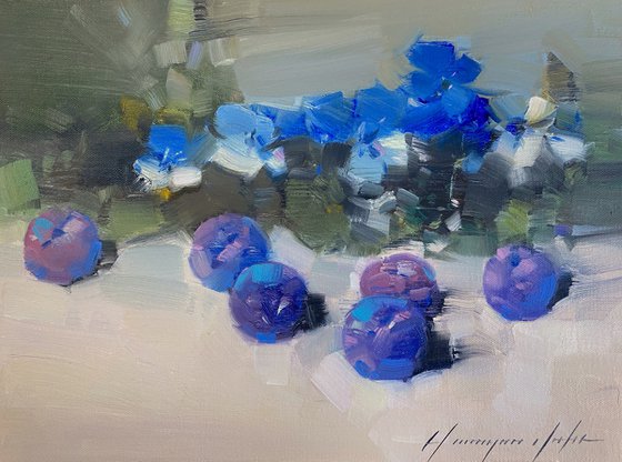 Still Life, Original oil painting, Handmade artwork, One of a kind