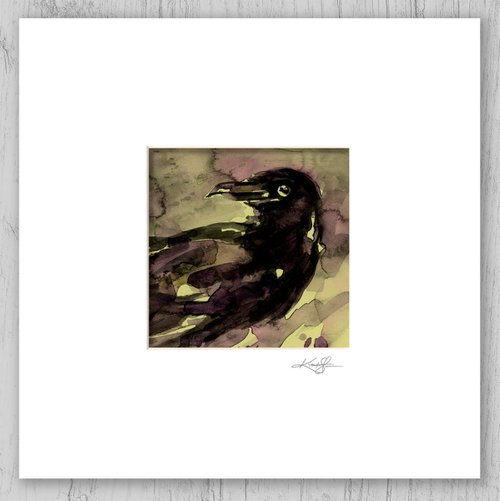 Crow Sketch 3 - Watercolor Painting by Kathy Morton Stanion by Kathy Morton Stanion