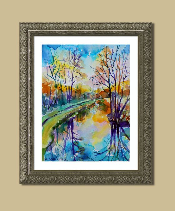 Winter water scene