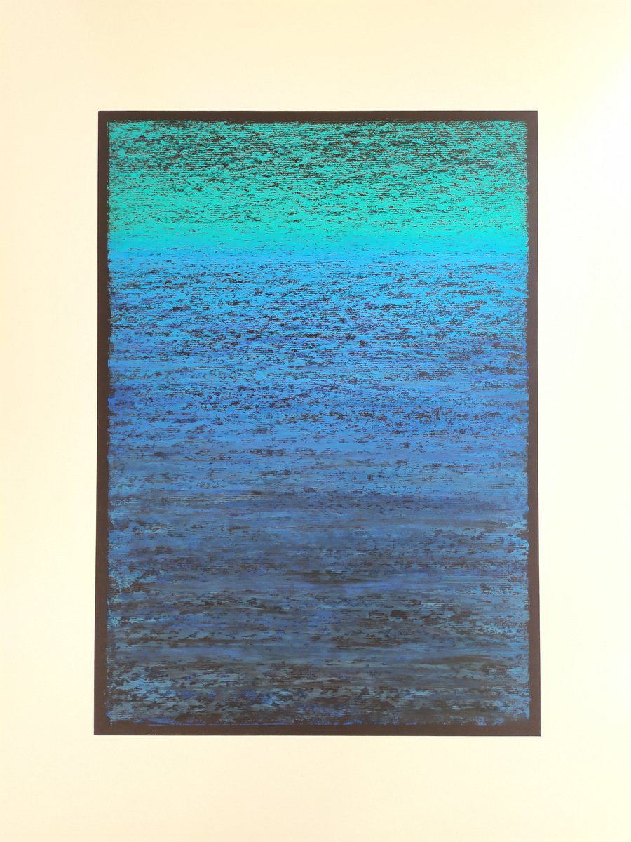 Abstract seascape Blue and green by Anna Aboskalova