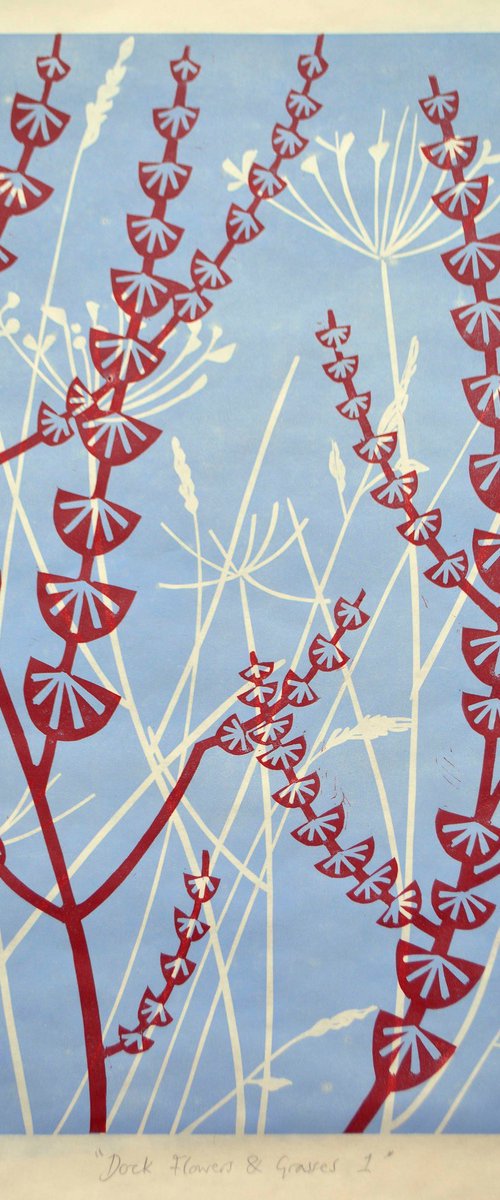 Dock Flowers and Grasses 1 by Melissa Birch
