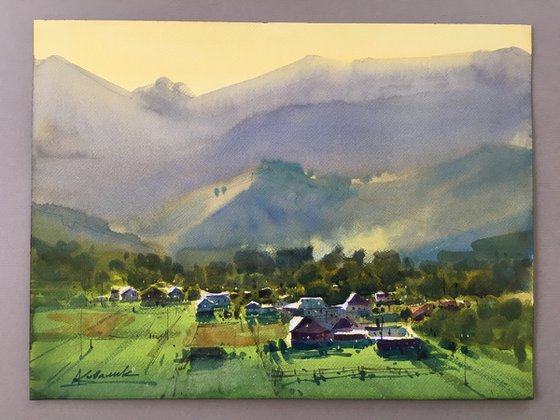 Warm evening. Carpathians