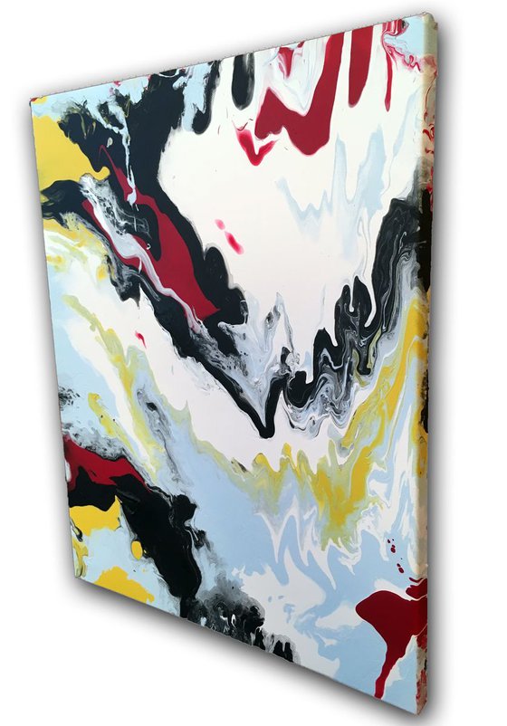 "Extinction Series" - Original Abstract PMS Acrylic Painting Series, Two 20 x 16 inch paintings