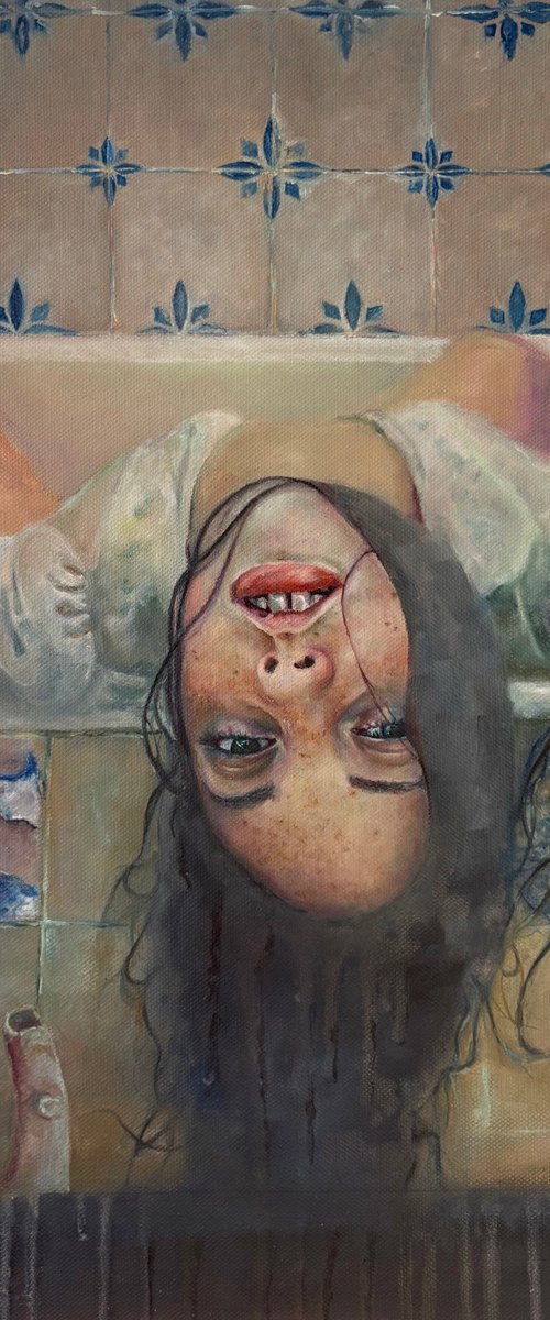 Rusalka taking a bath by Anastasiya Kostyuk