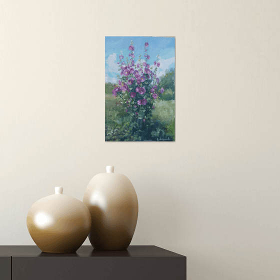 Landscape with sunflowers