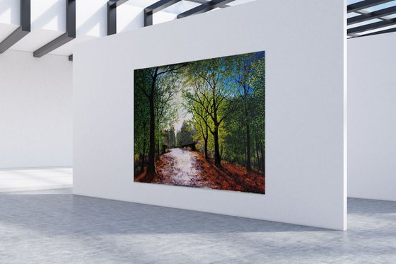 A Bridge Through Delamere Forest  92cm x 122cm