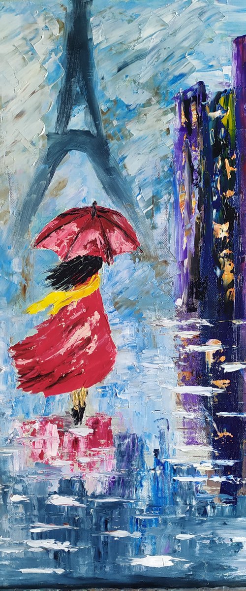 Walking in the rain by Nataliia Plakhotnyk