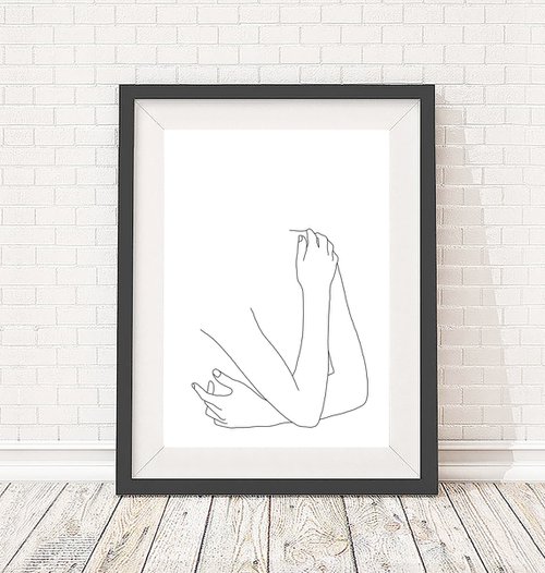 Nude figure illustration - Dacy - Art print by The Colour Study