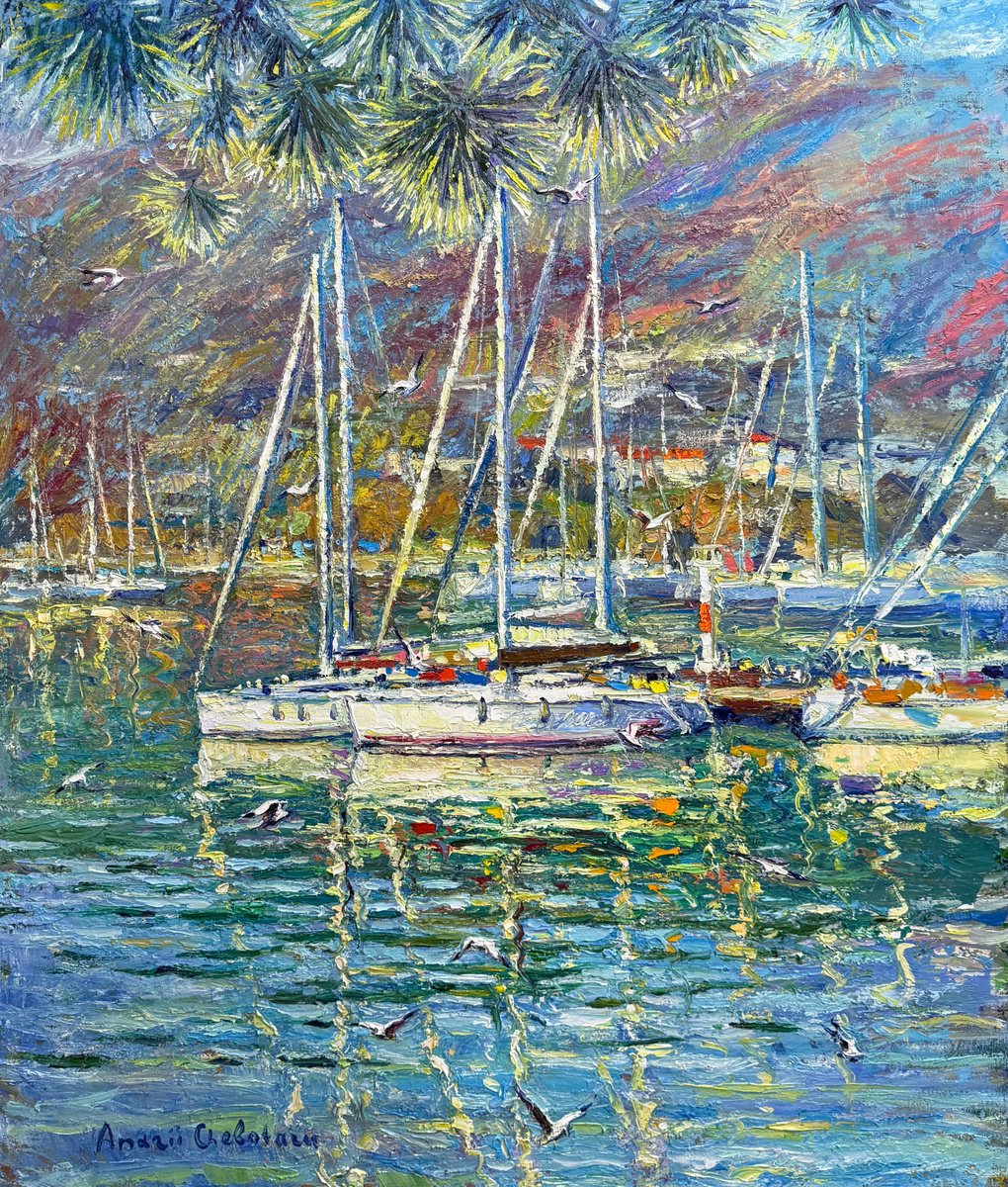 Impressionistic Landscape Oil Painting By Andrii Chebotaru, 33 X 39, Breath Of Freedom, Original Artwork