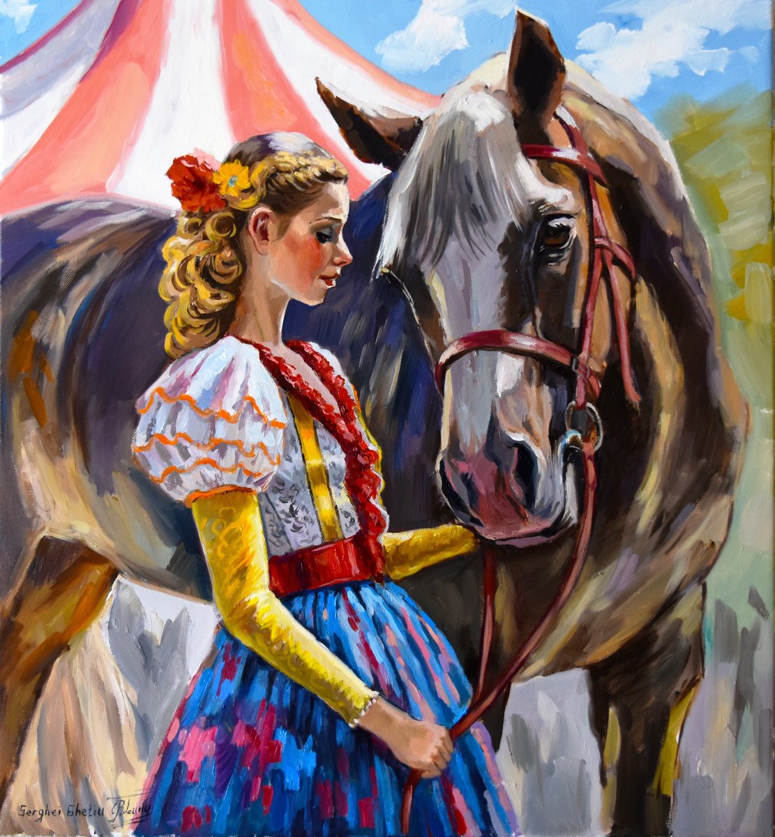 Circus girl and her friend by Serghei Ghetiu