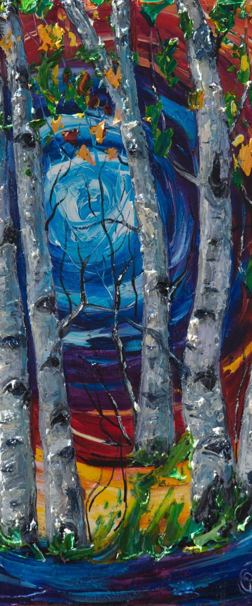 Moonlight Impasto by Lena Owens at OLena Art
