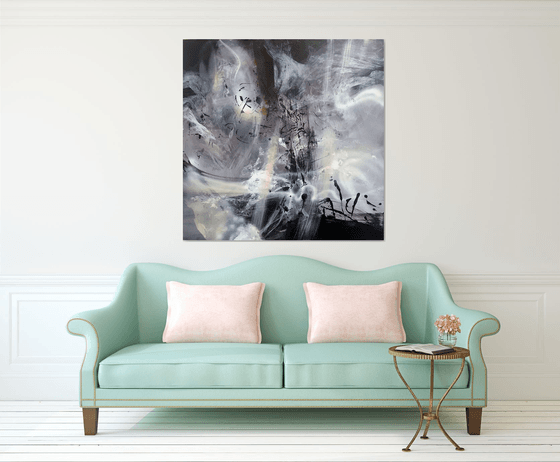 Large XXL Painting 130 Cm Beautiful Divine Light Spiritual Art By O KLOSKA