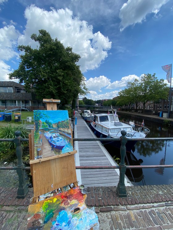 A boat in Coevorden. Plainair