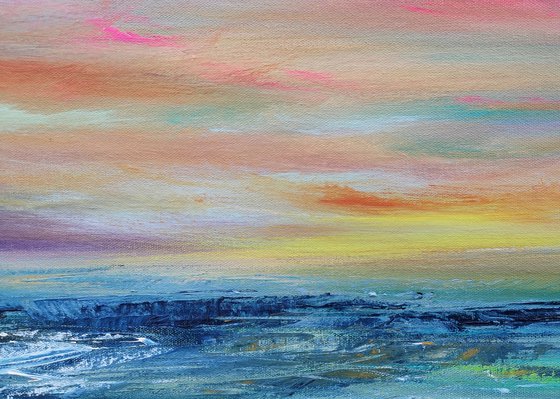 "Life's Blessings" - Cornish Seascape, Art, Skyscape