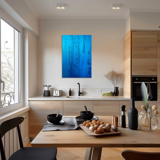 Hand-painted Blue Flow