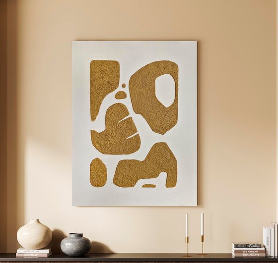 "Copper bay 6" Abstract copper textured art