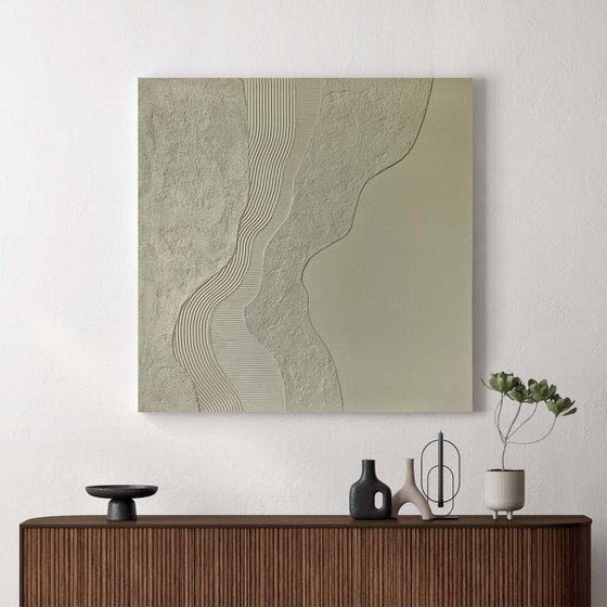 "Sage Nulla" Abstract sage green textured