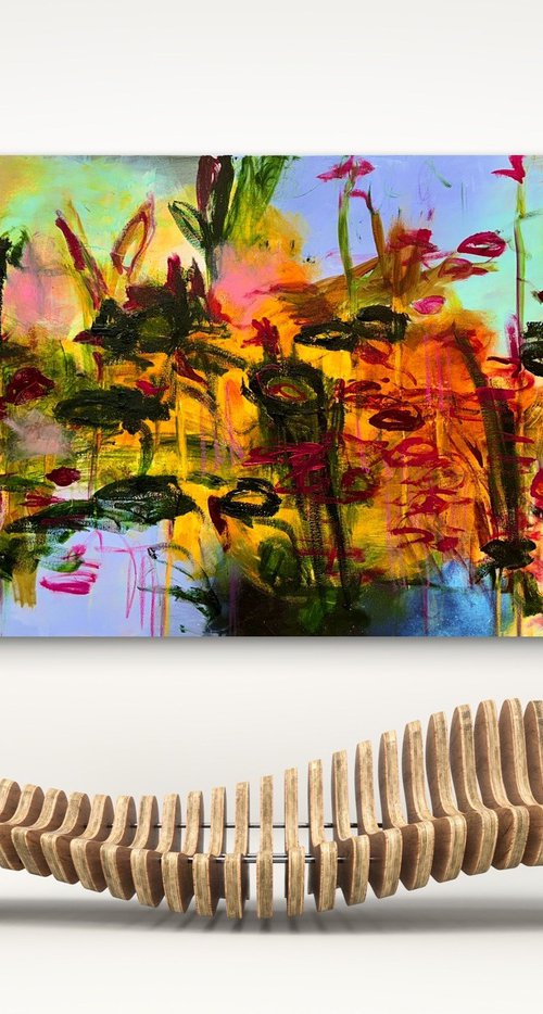 Red Bloom Lagoon by Andrada Anghel