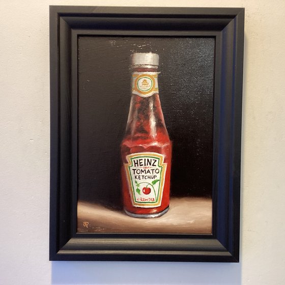 Tomato ketchup still life