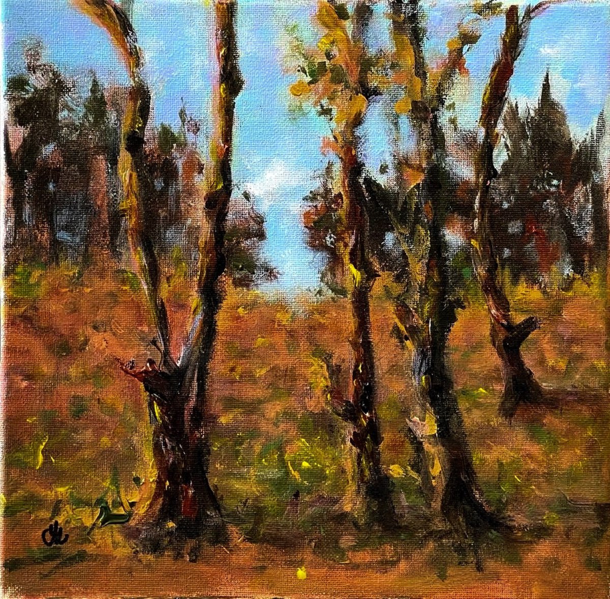Whispering trees..#2/free shipping in USA by Cristina Mihailescu