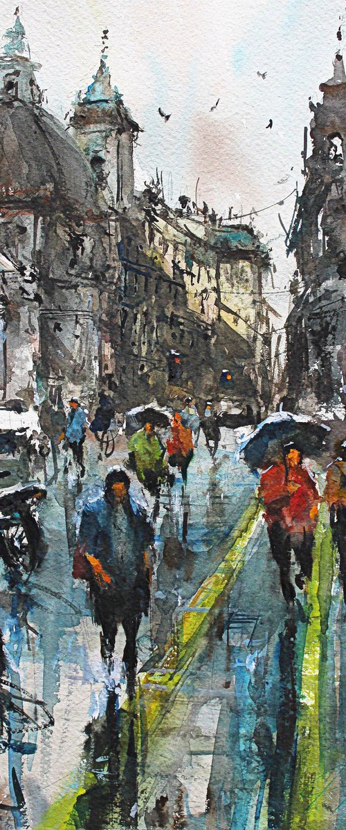 Walking in piazza Navona by Maximilian Damico