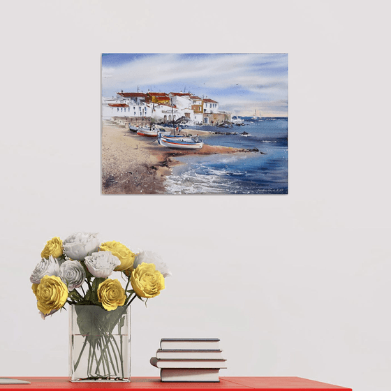 Boats of Calella. Spain