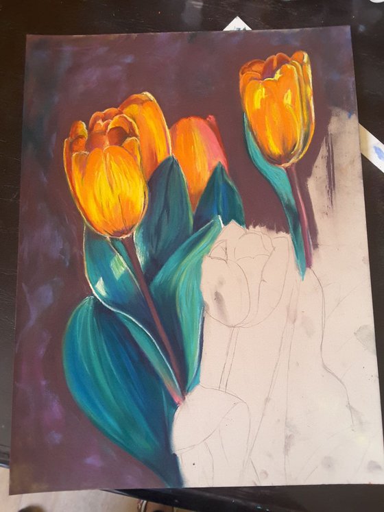 Orange tulips