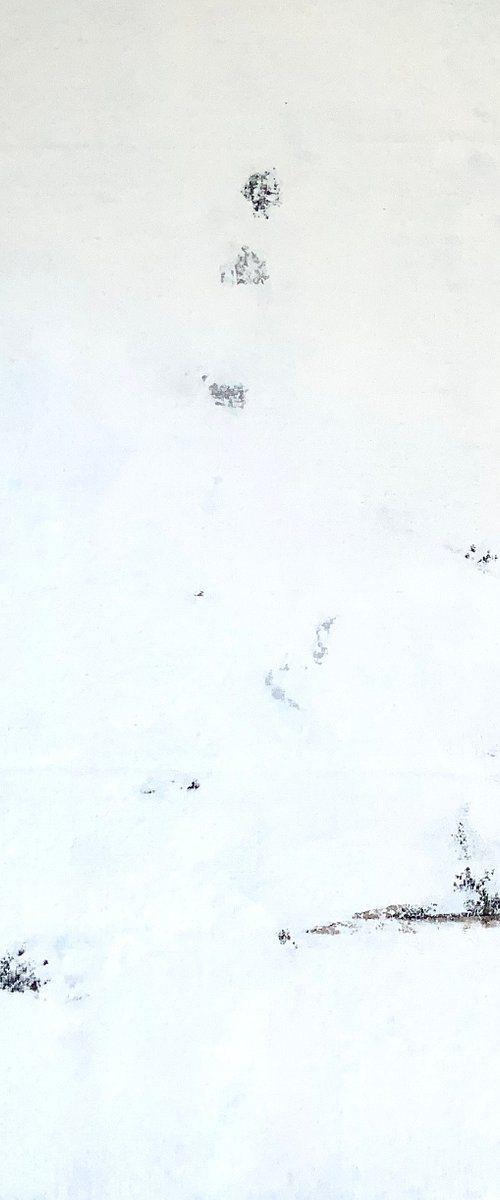 Abstract No. 8021 extra large white monochrome minimalism XXL by Anita Kaufmann