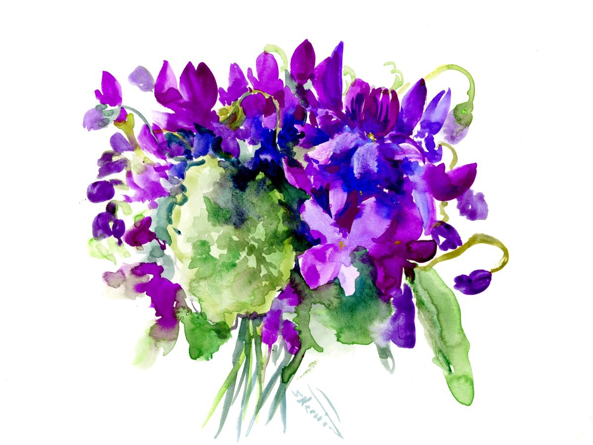Violet Flowers by Suren Nersisyan