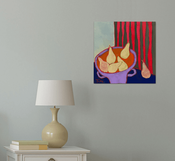 Still life with pears.
