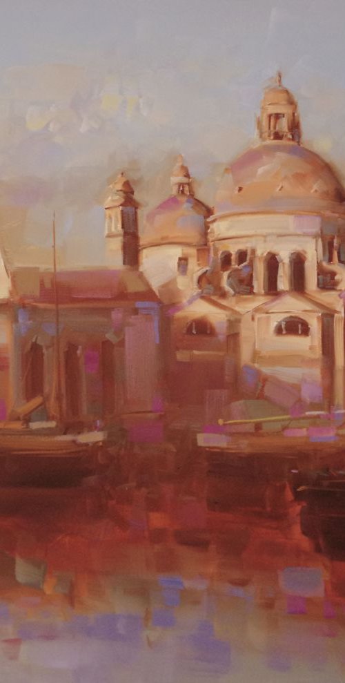 Santa Maria Della Salute Venice Original oil painting  Handmade artwork One of a kind by Vahe Yeremyan