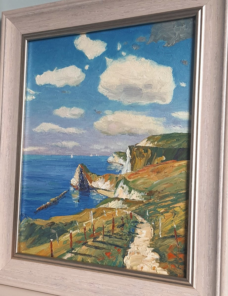 Impressionistic Landscape Oil Painting By Roberto Ponte, 15 X 13", Flower