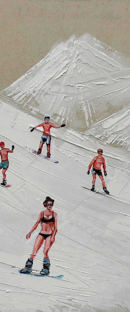 Skiing in bikini | Snowboard | Ski slope by Trayko Popov