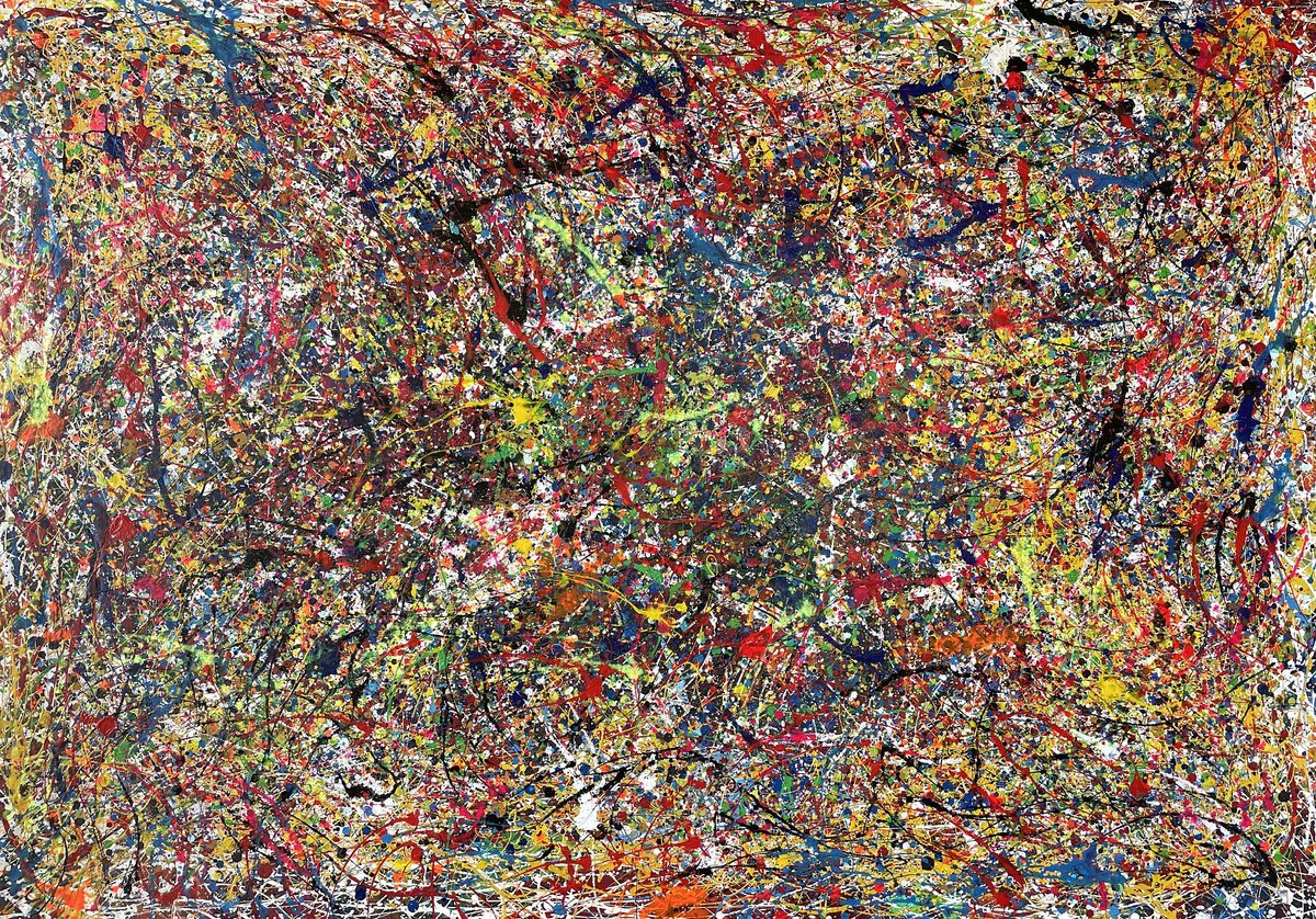 Organic Abstract Painting By Juan Jose Garay, 79 X 55", Flower Garden And Nature, Original Artwork