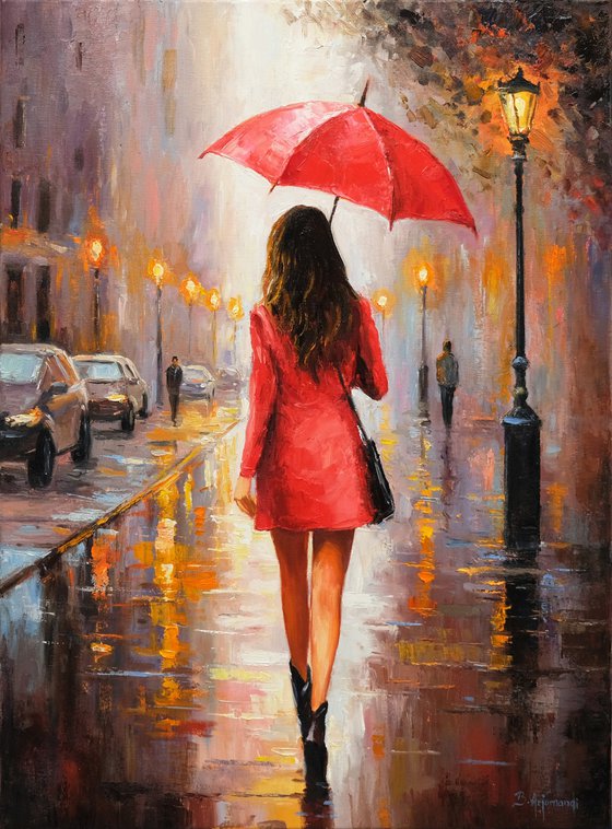 Walking in Rainy Street