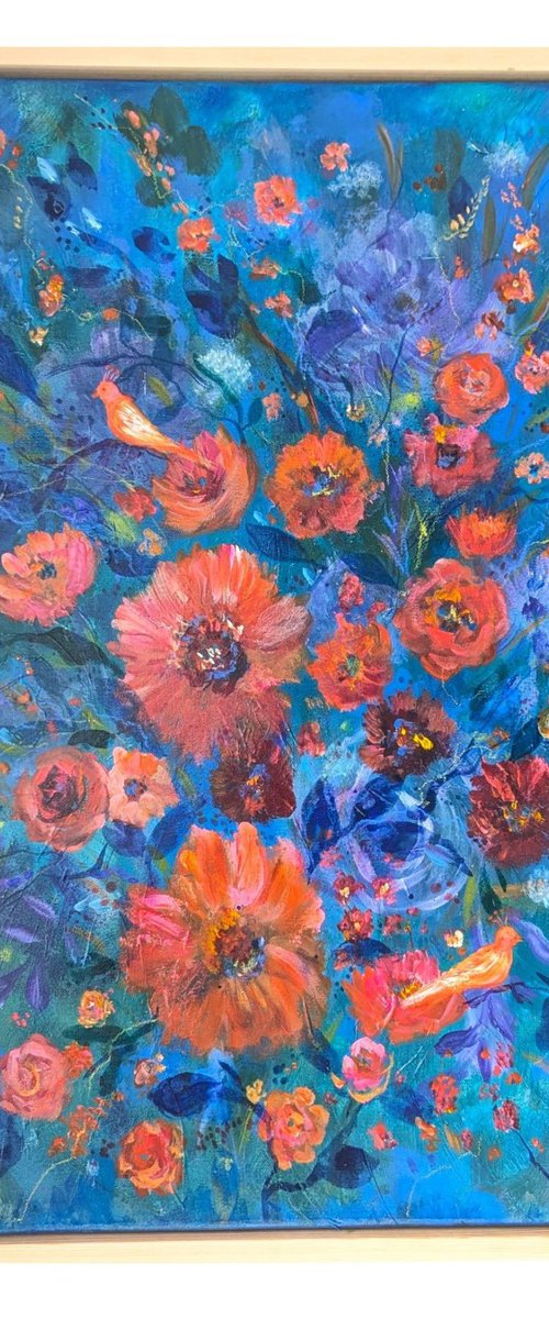 Blue garden by Loetitia Pillault