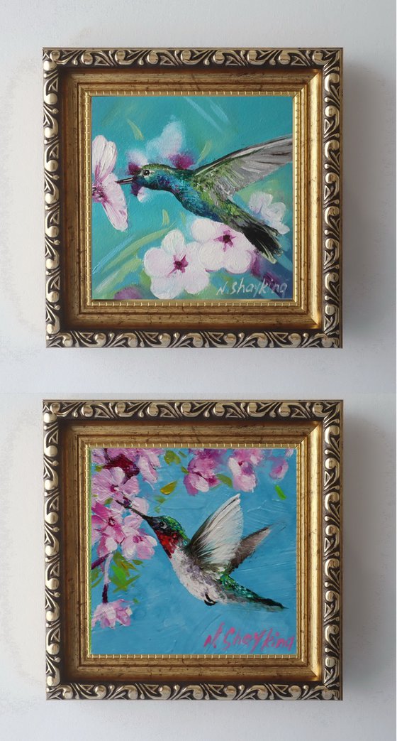 Hummingbird in Flight, Birds Lover Gift