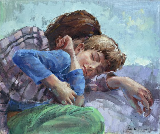 Portrait of a hug