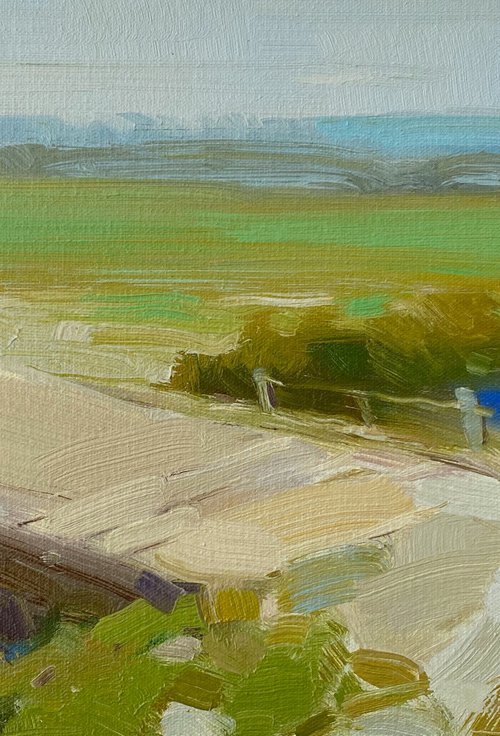 Old Bridge, Original oil painting, Handmade artwork, One of a kind by Vahe Yeremyan