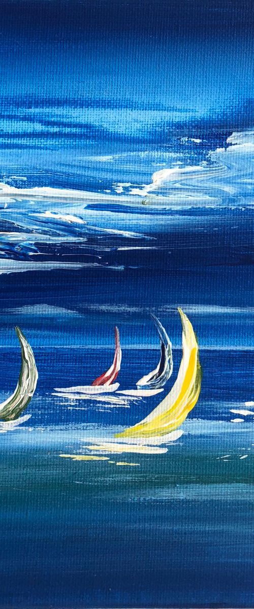Study in blue. The race by Marja Brown
