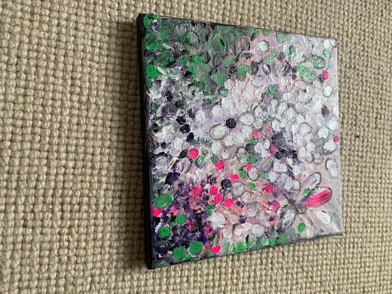 Floral, Acrylic Paintings on Canvas, Original Artwork For Sale, Gifts For Her, Artfinder Gift Ideas, Flower Art Decor, Home Decor, For Living Room, Pink